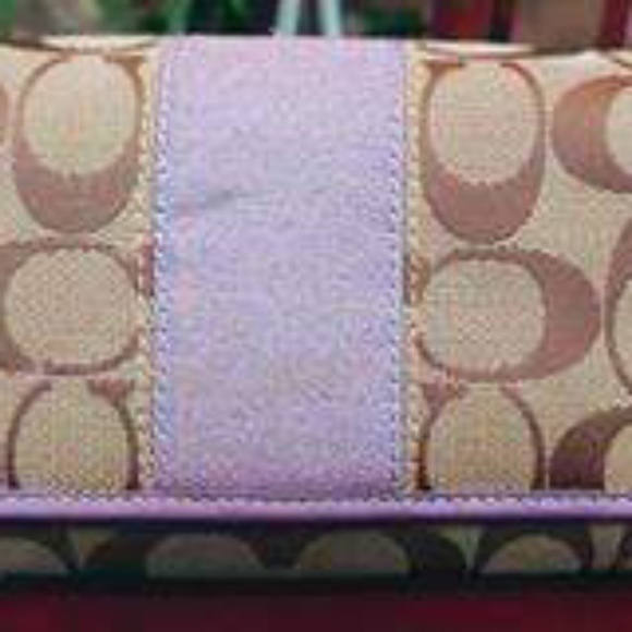 Coach Handbags - Coach Tan, Brown, & Purple Wallet Coach Handbags - Coach Tan, Brown, & Purple Wallet